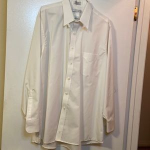 Geoffrey Beene White Wrinkle Free Suit Shirt